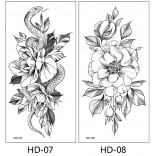 2 stuk XL Tattoo Sticker Gezicht Hand Mooie Body Art Nep Tatoo Tijdelijke Waterdichte Taty model HD0708