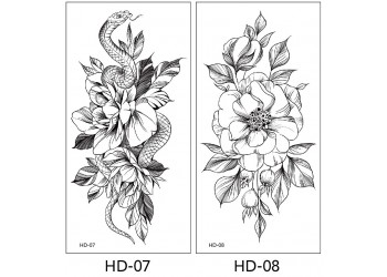 2 stuk XL Tattoo Sticker Gezicht Hand Mooie Body Art Nep Tatoo Tijdelijke Waterdichte Taty model HD0708