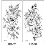 2 stuk XL Tattoo Sticker Gezicht Hand Mooie Body Art Nep Tatoo Tijdelijke Waterdichte Taty model HD0910