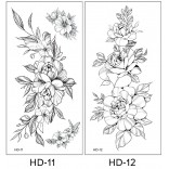 2 stuk XL Tattoo Sticker Gezicht Hand Mooie Body Art Nep Tatoo Tijdelijke Waterdichte Taty model HD1112