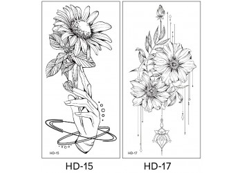 2 stuk XL Tattoo Sticker Gezicht Hand Mooie Body Art Nep Tatoo Tijdelijke Waterdichte Taty model HD1517