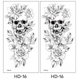 2 stuk XL Tattoo Sticker Gezicht Hand Mooie Body Art Nep Tatoo Tijdelijke Waterdichte Taty model HD1616