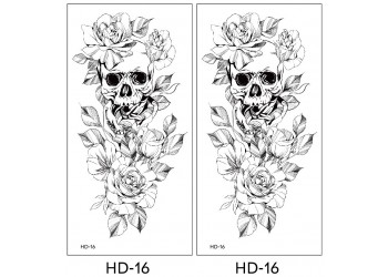 2 stuk XL Tattoo Sticker Gezicht Hand Mooie Body Art Nep Tatoo Tijdelijke Waterdichte Taty model HD1616