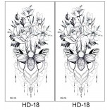 2 stuk XL Tattoo Sticker Gezicht Hand Mooie Body Art Nep Tatoo Tijdelijke Waterdichte Taty model HD1818