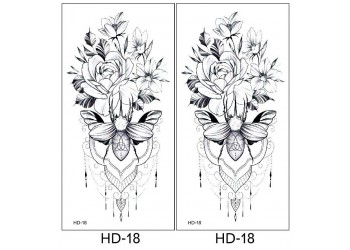 2 stuk XL Tattoo Sticker Gezicht Hand Mooie Body Art Nep Tatoo Tijdelijke Waterdichte Taty model HD1818