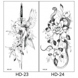 2 stuk XL Tattoo Sticker Gezicht Hand Mooie Body Art Nep Tatoo Tijdelijke Waterdichte Taty model HD2324