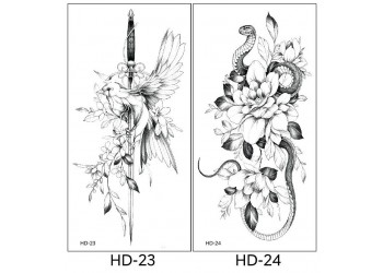 2 stuk XL Tattoo Sticker Gezicht Hand Mooie Body Art Nep Tatoo Tijdelijke Waterdichte Taty model HD2324