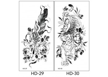 2 stuk XL Tattoo Sticker Gezicht Hand Mooie Body Art Nep Tatoo Tijdelijke Waterdichte Taty model HD2930