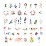 40 stuk aquarel schilderen bloem Cartoon stickers voor kinderen en volwassenen Beloningsstickers Journal Laptop Telefoon Stickers