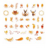 40 stuk aquarel schilderen herfst blad Cartoon stickers voor kinderen en volwassenen Beloningsstickers Journal Laptop Telefoon Stickers
