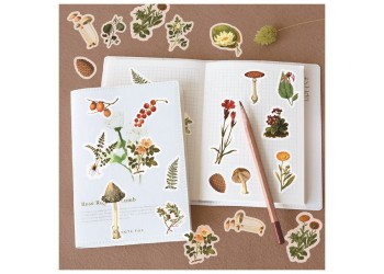 40 stuk aquarel schilderen plant Cartoon stickers voor kinderen en volwassenen Beloningsstickers Journal Laptop Telefoon Stickers