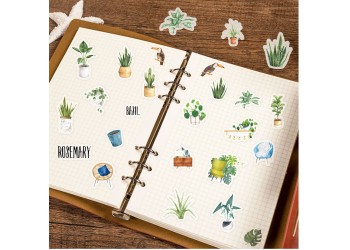 40 stuk aquarel schilderen plant Cartoon stickers voor kinderen en volwassenen Beloningsstickers Journal Laptop Telefoon Stickers