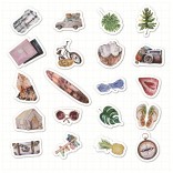 40 stuk aquarel schilderen zomer vakantie Cartoon stickers voor kinderen en volwassenen Beloningsstickers Journal Laptop Telefoon Stickers