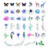 40 stuk aquarel schilderen vlinder blad Cartoon stickers voor kinderen en volwassenen Beloningsstickers Journal Laptop Telefoon Stickers