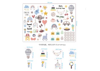 212 Stuks/4 Vellen Baby Scrapbooking Stickers Baby Boy Stickers Voor Baby Shower, Pasgeboren Baby Party Uitnodiging Kaarten Kids Cadeau Wrap