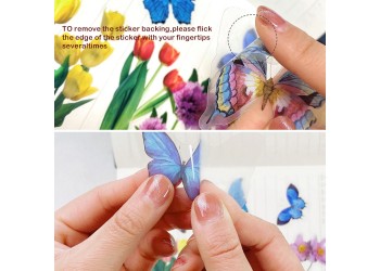 40 stuk tulp bloem Transparant stickers voor kinderen en volwassenen Beloningsstickers Journal Laptop Telefoon Stickers