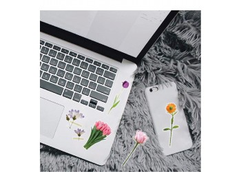 40 stuk roze bloem Transparant stickers voor kinderen en volwassenen Beloningsstickers Journal Laptop Telefoon Stickers