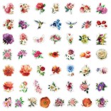 50 stuk bloem flower Cartoon stickers voor kinderen en volwassenen Beloningsstickers Journal Laptop Telefoon Stickers