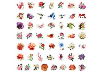 50 stuk bloem flower Cartoon stickers voor kinderen en volwassenen Beloningsstickers Journal Laptop Telefoon Stickers