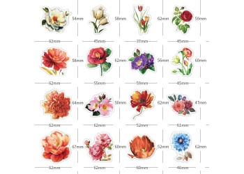 50 stuk bloem flower Cartoon stickers voor kinderen en volwassenen Beloningsstickers Journal Laptop Telefoon Stickers