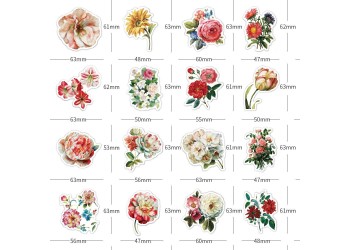 50 stuk bloem flower Cartoon stickers voor kinderen en volwassenen Beloningsstickers Journal Laptop Telefoon Stickers