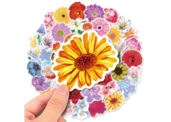 50 stuk bloem flower Cartoon stickers voor kinderen en volwassenen Beloningsstickers Journal Laptop Telefoon Stickers