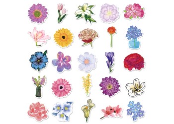 50 stuk bloem flower Cartoon stickers voor kinderen en volwassenen Beloningsstickers Journal Laptop Telefoon Stickers