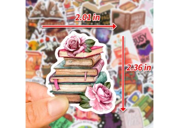 50 stuk boek lezen Cartoon stickers voor kinderen en volwassenen Beloningsstickers Journal Laptop Telefoon Stickers