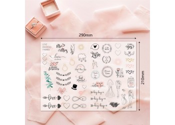 230 stuk bruiloft wedding Cartoon stickers voor kinderen en volwassenen Beloningsstickers Journal Laptop Telefoon Stickers