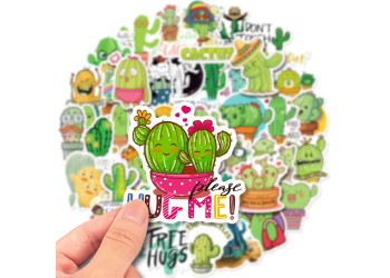 50 stuk cactus Cartoon stickers voor kinderen en volwassenen Beloningsstickers Journal Laptop Telefoon Stickers