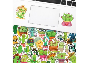 50 stuk cactus Cartoon stickers voor kinderen en volwassenen Beloningsstickers Journal Laptop Telefoon Stickers