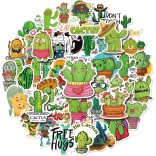 50 stuk cactus Cartoon stickers voor kinderen en volwassenen Beloningsstickers Journal Laptop Telefoon Stickers
