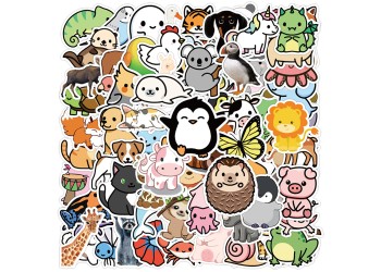 100 stuk dier animal Cartoon stickers voor kinderen en volwassenen Beloningsstickers Journal Laptop Telefoon Stickers