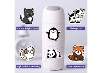 100 stuk dier animal Cartoon stickers voor kinderen en volwassenen Beloningsstickers Journal Laptop Telefoon Stickers