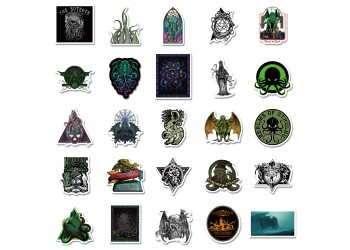 50 stuk cthulhu skelet horror Cartoon stickers voor kinderen en volwassenen Beloningsstickers Journal Laptop Telefoon Stickers