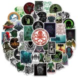 50 stuk cthulhu skelet horror Cartoon stickers voor kinderen en volwassenen Beloningsstickers Journal Laptop Telefoon Stickers