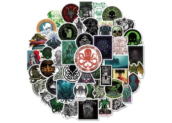 50 stuk cthulhu skelet horror Cartoon stickers voor kinderen en volwassenen Beloningsstickers Journal Laptop Telefoon Stickers