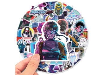 50 stuk cyberpunk Cartoon stickers voor kinderen en volwassenen Beloningsstickers Journal Laptop Telefoon Stickers