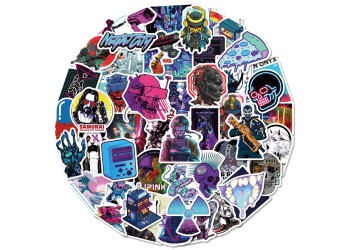 50 stuk cyberpunk Cartoon stickers voor kinderen en volwassenen Beloningsstickers Journal Laptop Telefoon Stickers