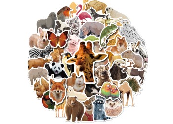 50 stuk dier animal Cartoon stickers voor kinderen en volwassenen Beloningsstickers Journal Laptop Telefoon Stickers