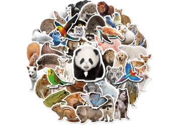 50 stuk dier animal Cartoon stickers voor kinderen en volwassenen Beloningsstickers Journal Laptop Telefoon Stickers