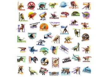 50 stuk dinosaurus jurassic park Cartoon stickers voor kinderen en volwassenen Beloningsstickers Journal Laptop Telefoon Stickers