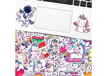 50 stuk eenhoorn Cartoon stickers voor kinderen en volwassenen Beloningsstickers Journal Laptop Telefoon Stickers