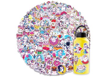 50 stuk eenhoorn Cartoon stickers voor kinderen en volwassenen Beloningsstickers Journal Laptop Telefoon Stickers