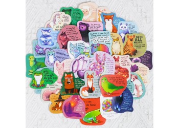 50 stuk helende tekst Cartoon stickers voor kinderen en volwassenen Beloningsstickers Journal Laptop Telefoon Stickers