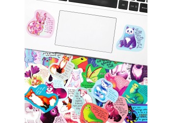 50 stuk helende tekst Cartoon stickers voor kinderen en volwassenen Beloningsstickers Journal Laptop Telefoon Stickers