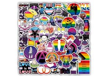 63 stuk homo gay lesbienne Cartoon stickers voor kinderen en volwassenen Beloningsstickers Journal Laptop Telefoon Stickers