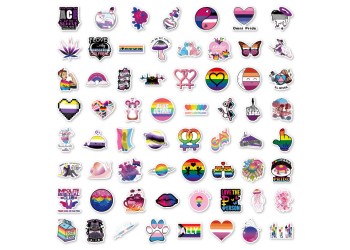 63 stuk homo gay lesbienne Cartoon stickers voor kinderen en volwassenen Beloningsstickers Journal Laptop Telefoon Stickers