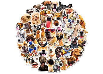 50 stuk dog hond Cartoon stickers voor kinderen en volwassenen Beloningsstickers Journal Laptop Telefoon Stickers