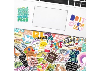 50 stuk inspirerende tekst Cartoon stickers voor kinderen en volwassenen Beloningsstickers Journal Laptop Telefoon Stickers